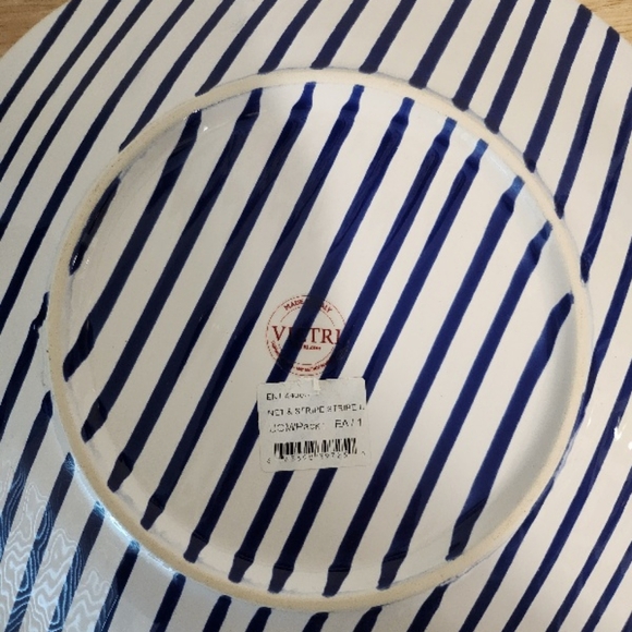 Vietri Blue Stripe Dinner Plates (Set of 2) - Picture 8 of 8